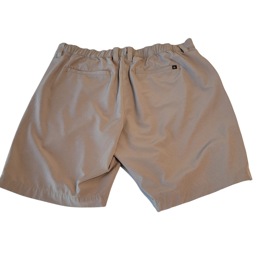 Banana Republic Mens 38 Khaki Stretch Flat Front Performance Shorts Tan 9 Inseam - Picture 10 of 10